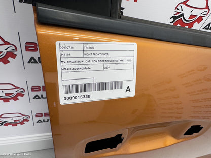 2024 MITSUBISHI TRITON Right Front Door