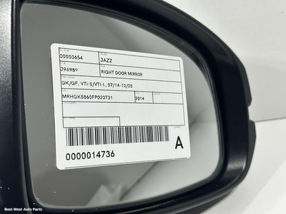 2014 HONDA JAZZ Right Door Mirror