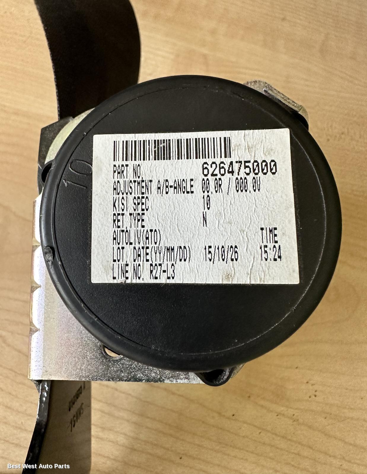2016 HOLDEN COLORADO Seatbelt/Stalk