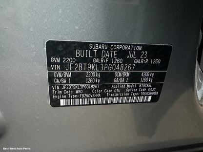 2023 SUBARU OUTBACK Sunvisor