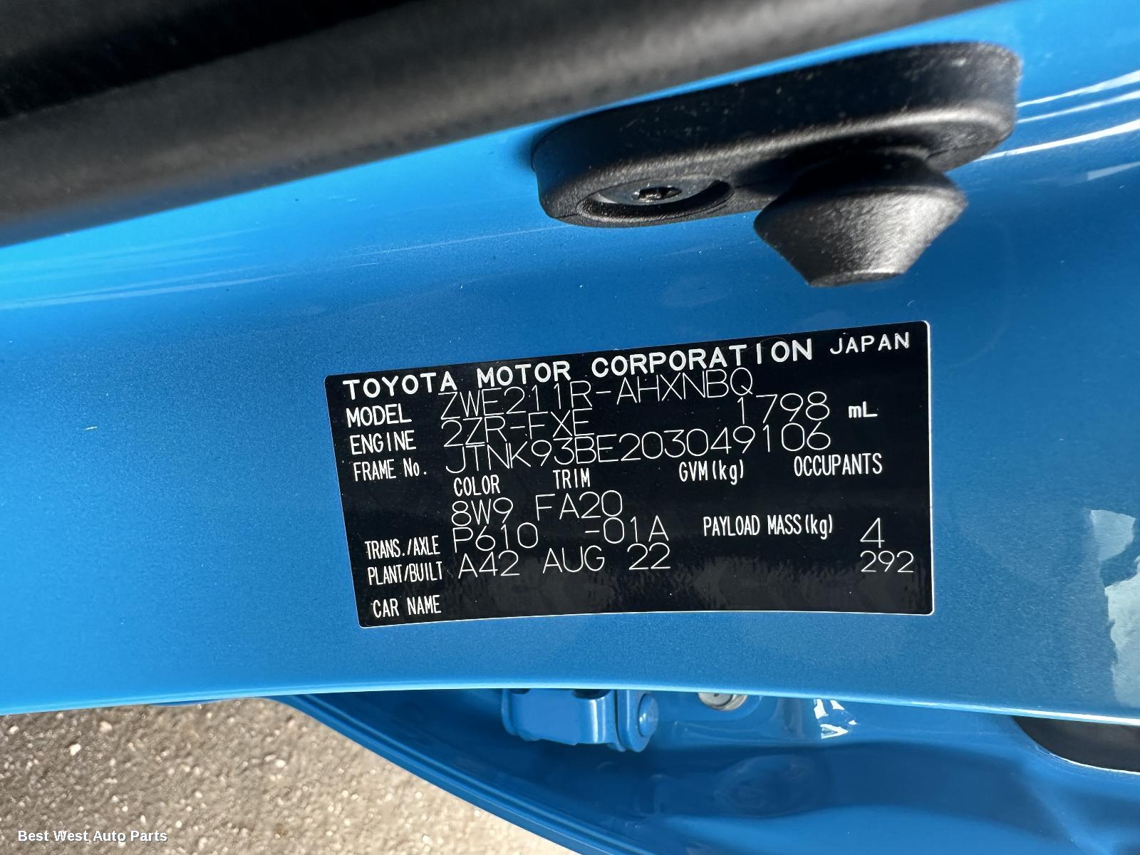 2022 TOYOTA COROLLA Inverter