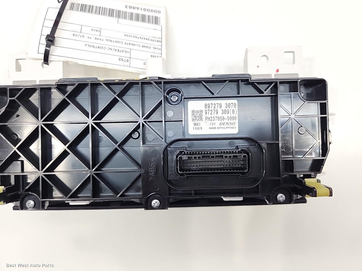 2025 MAZDA BT50 Heater/Ac Controls