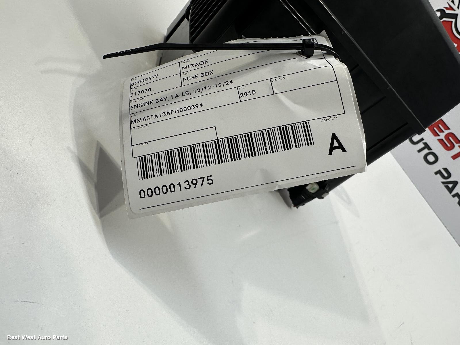 2015 MITSUBISHI MIRAGE Fuse Box