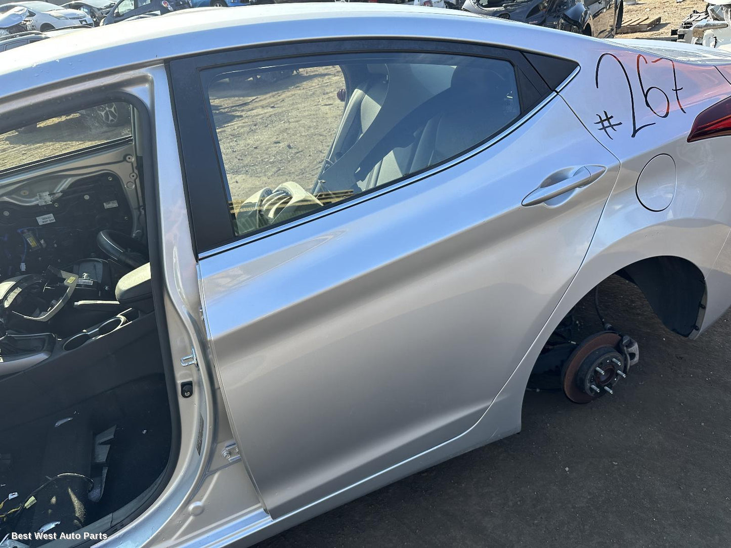 2015 HYUNDAI ELANTRA Left Rear Door Window