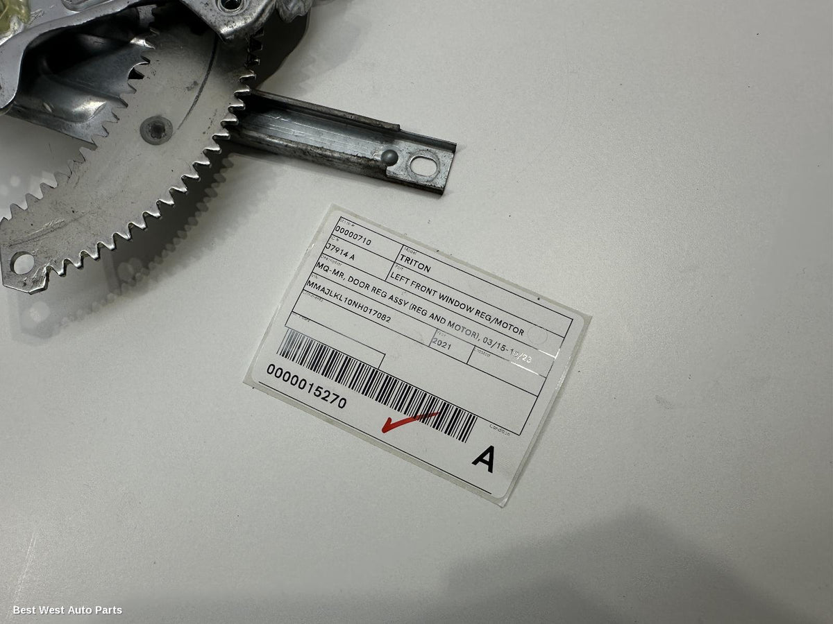 2021 MITSUBISHI TRITON Left Front Window Reg/Motor