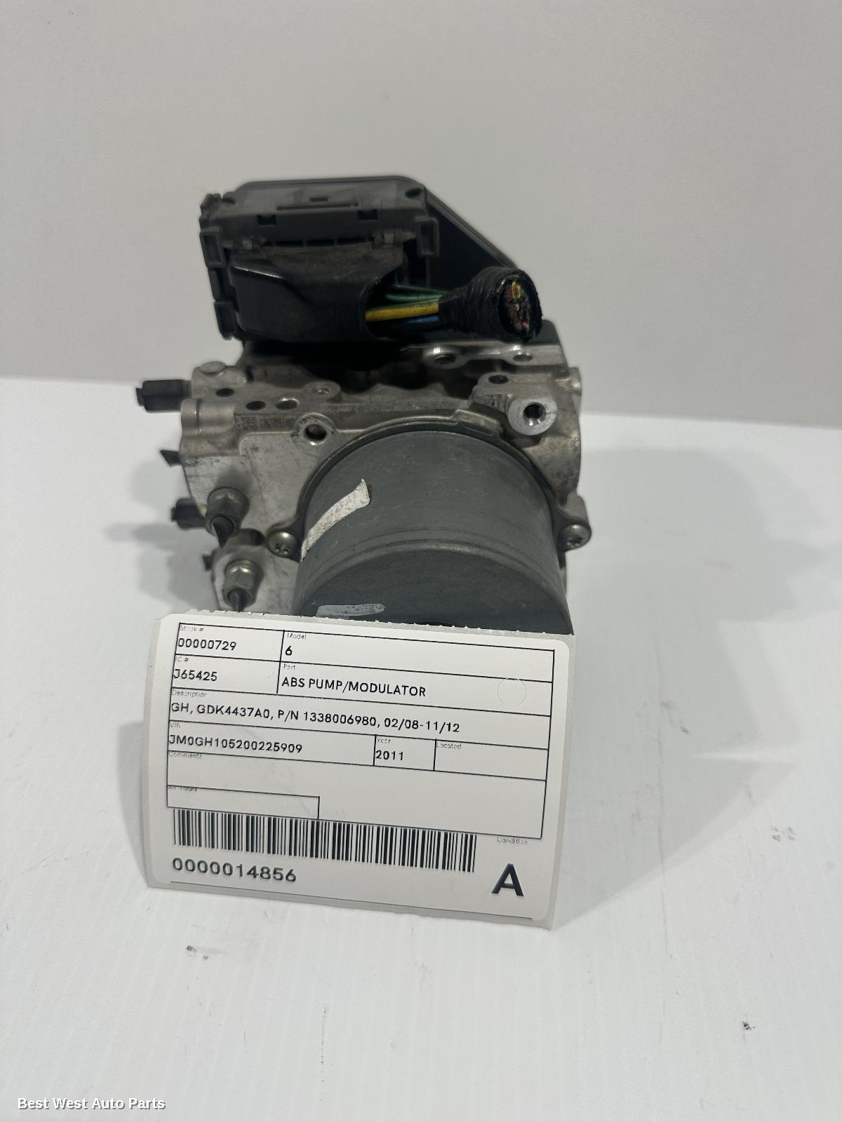 2011 MAZDA 6 Abs Pump/Modulator