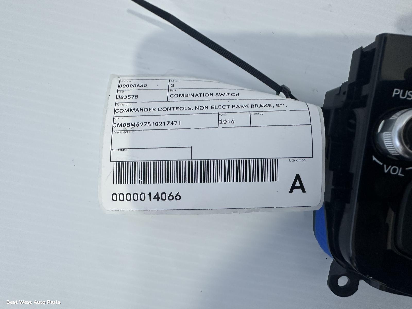 2016 MAZDA 3 Combination Switch
