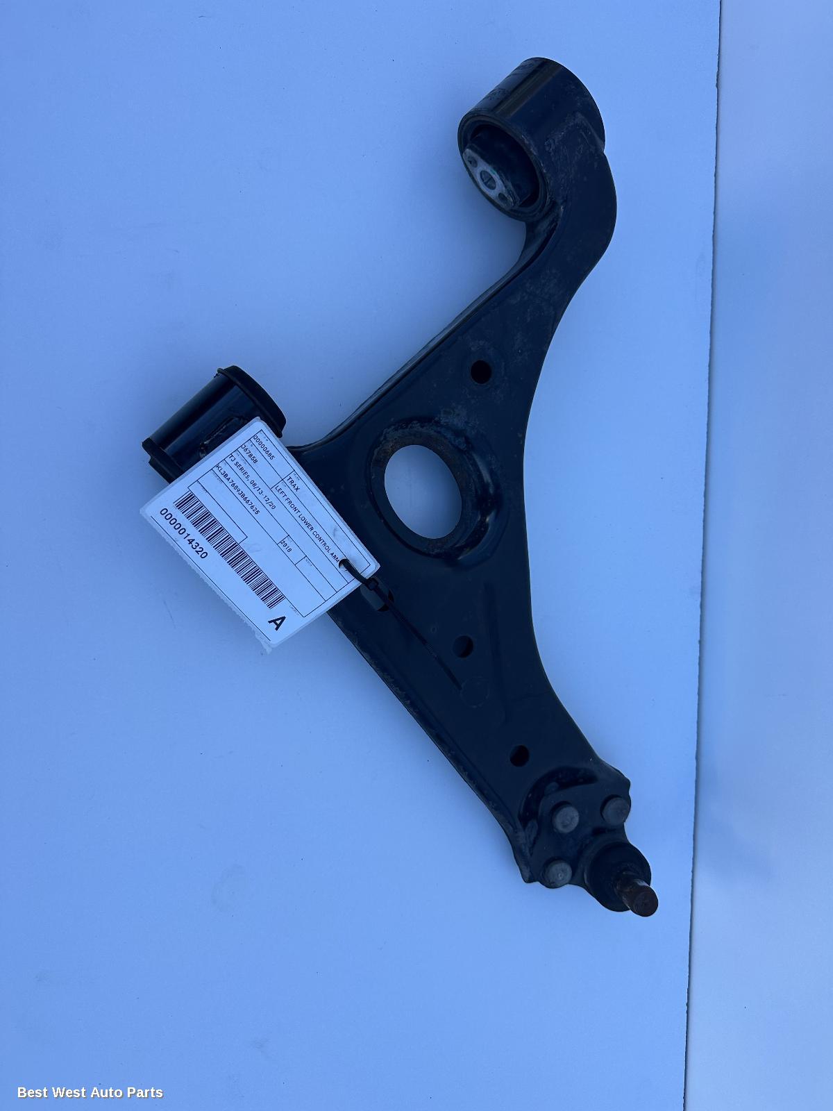 2018 HOLDEN TRAX Left Front Lower Control Arm
