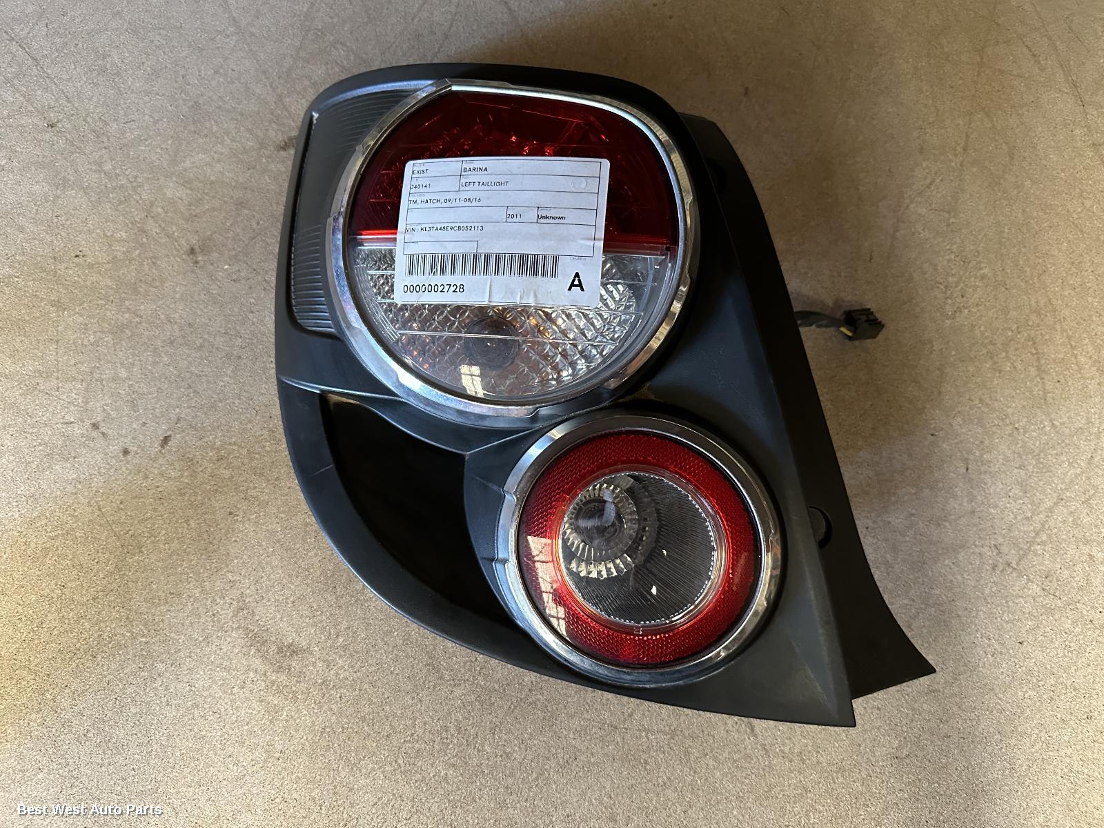 2011 HOLDEN BARINA Left Taillight