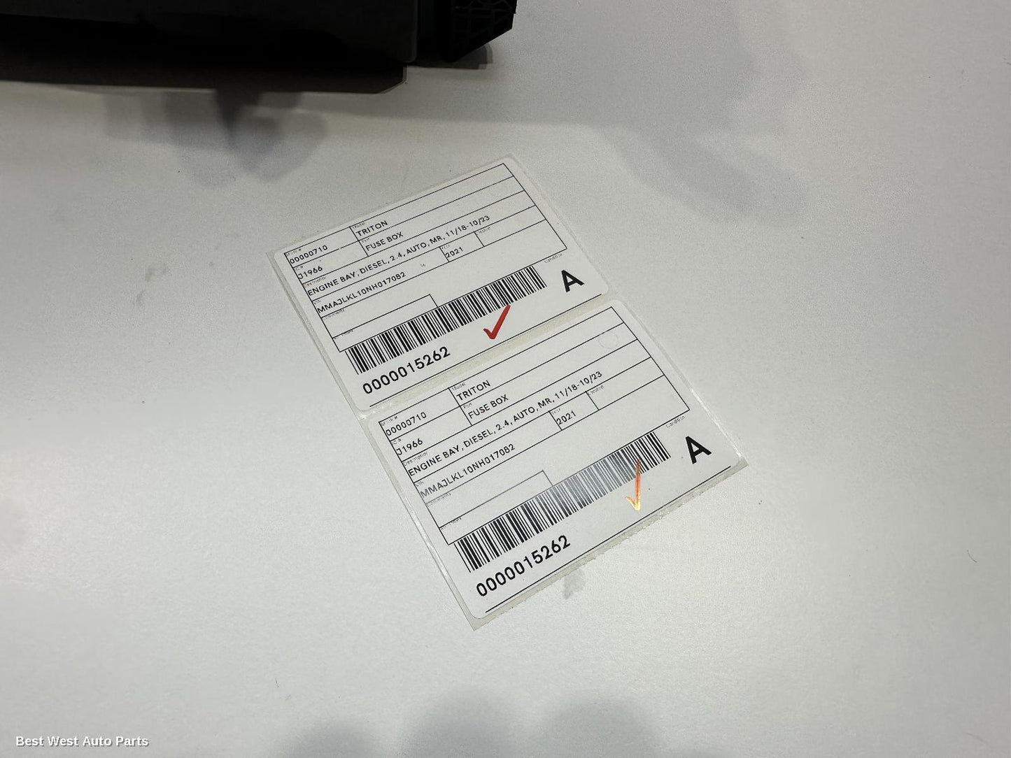 2021 MITSUBISHI TRITON Fuse Box