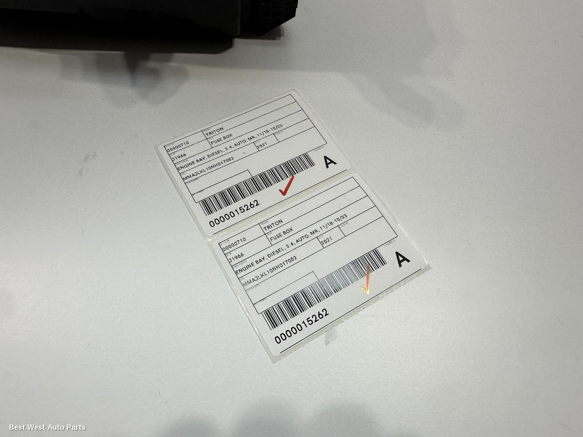 2021 MITSUBISHI TRITON Fuse Box