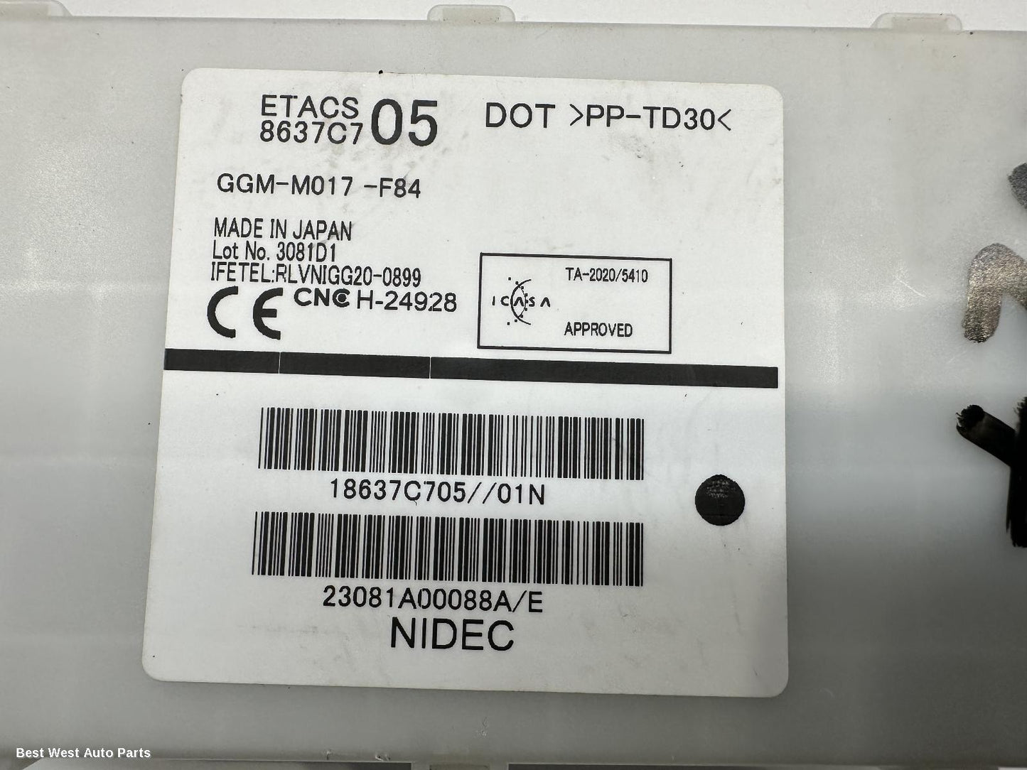 2024 RENAULT TRAFIC Alternator