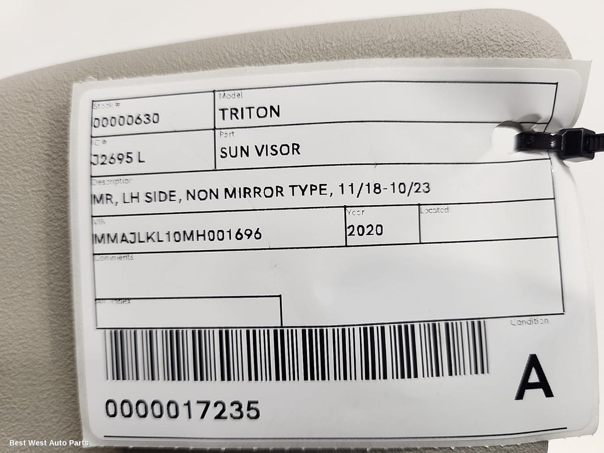 2020 MITSUBISHI TRITON Sunvisor