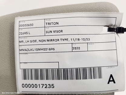 2020 MITSUBISHI TRITON Sunvisor