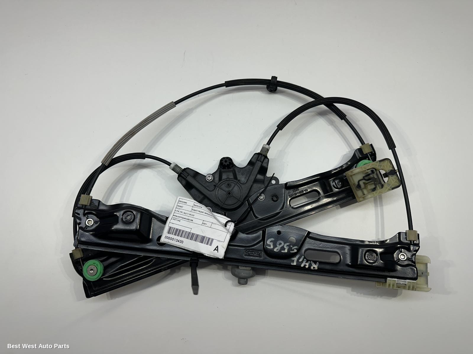 2021 FORD RANGER Right Front Window Reg/Motor