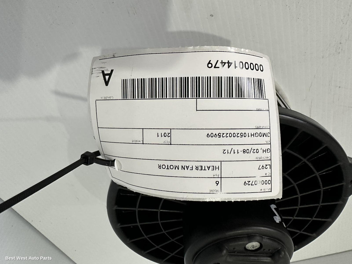 2011 MAZDA 6 Heater Fan Motor