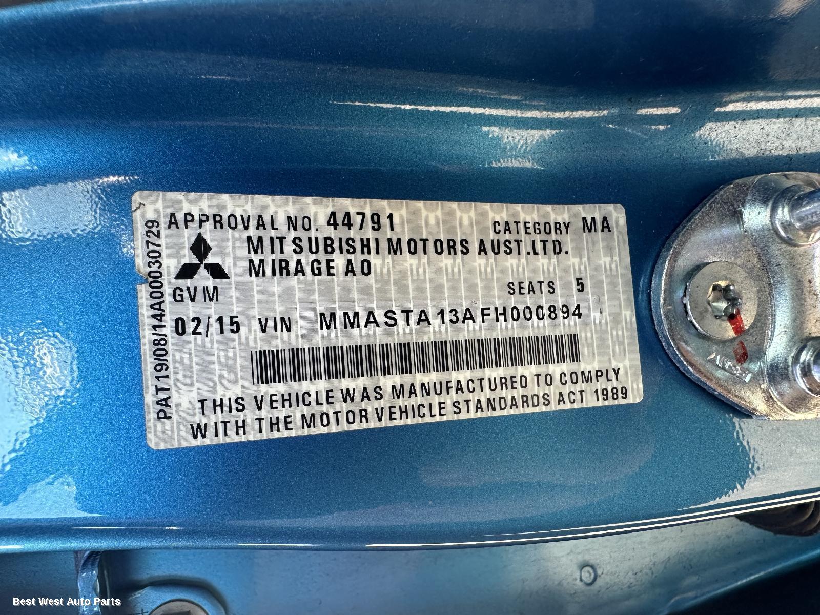 2015 MITSUBISHI MIRAGE Abs Pump/Modulator