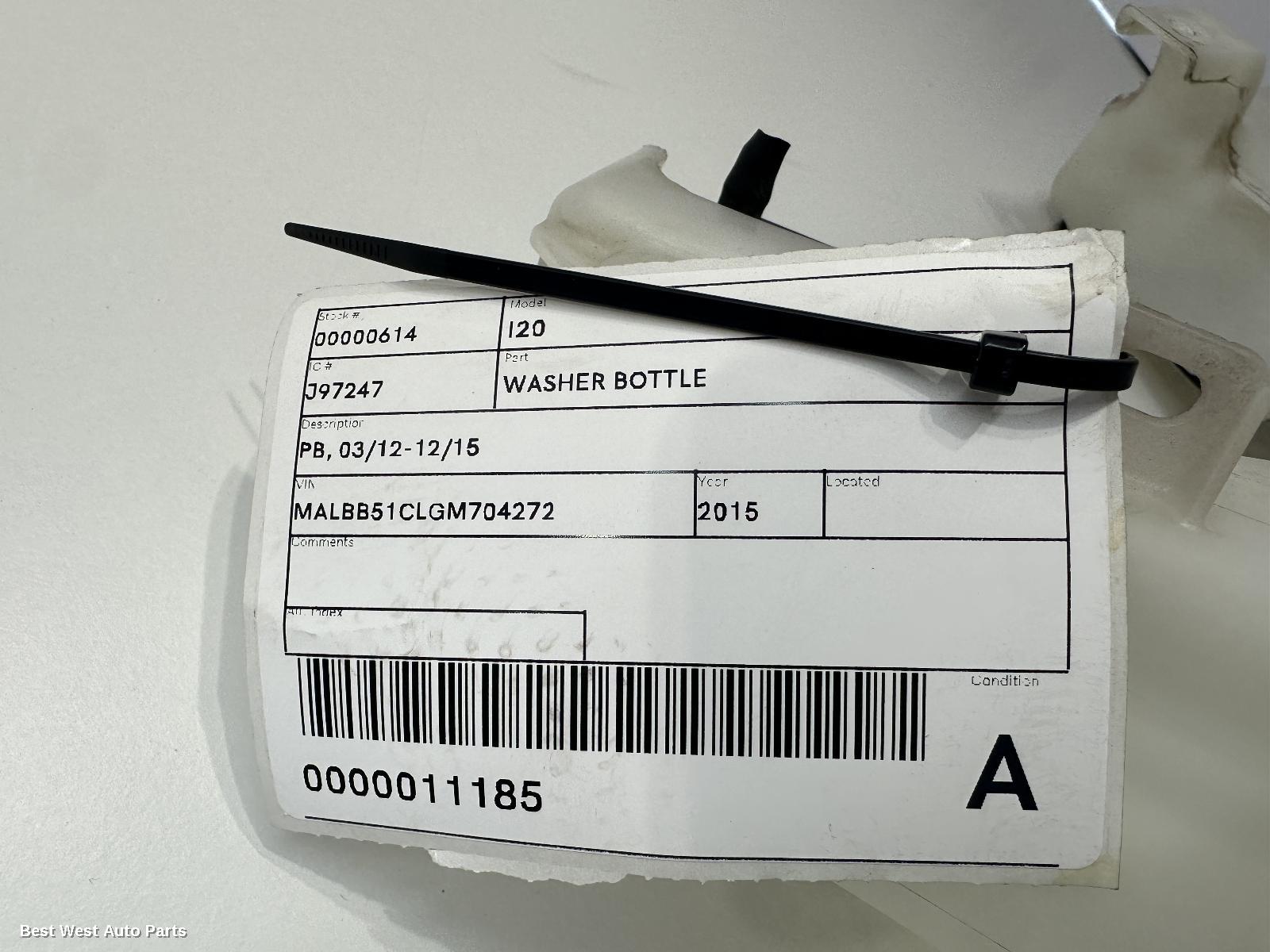 2015 HYUNDAI I20 Washer Bottle