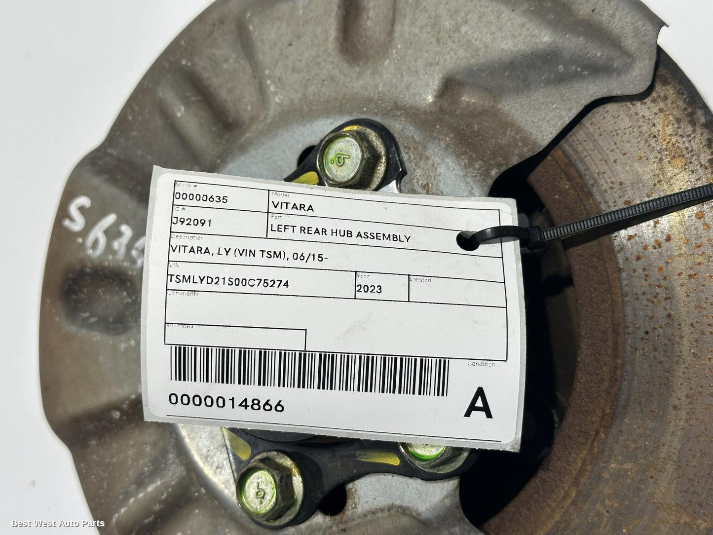 2023 SUZUKI VITARA Left Rear Hub Assembly