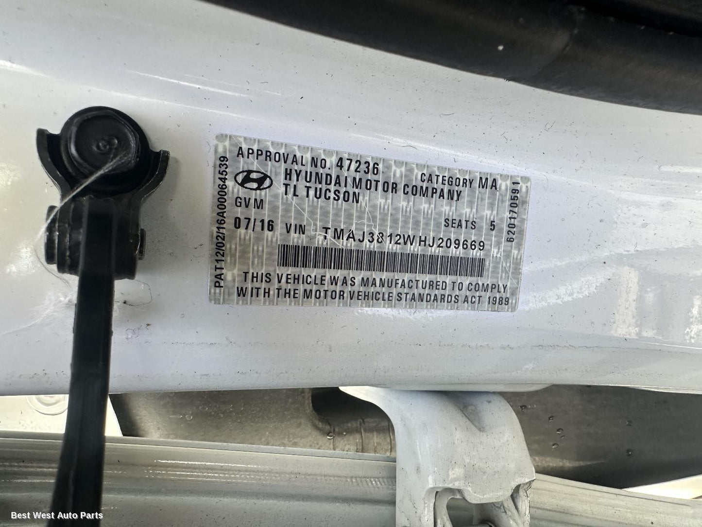 2015 HYUNDAI TUCSON Engine