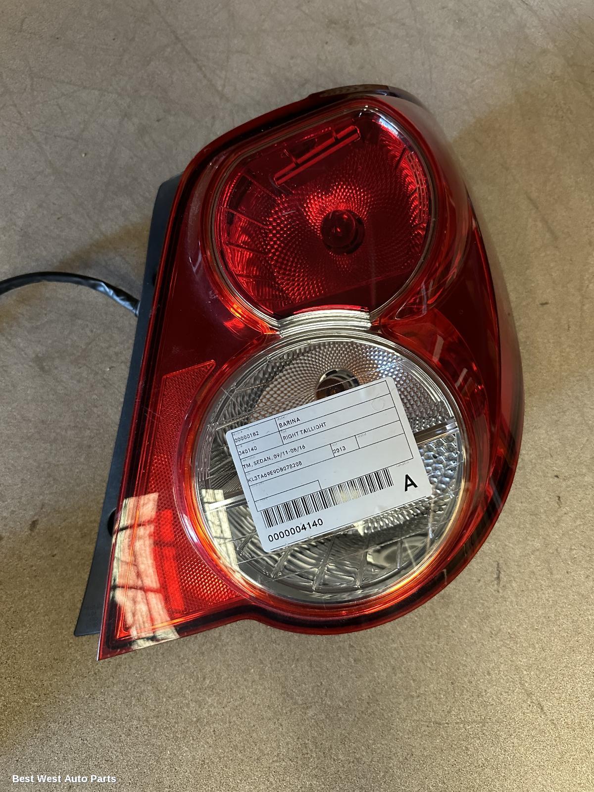 2013 HOLDEN BARINA Right Taillight