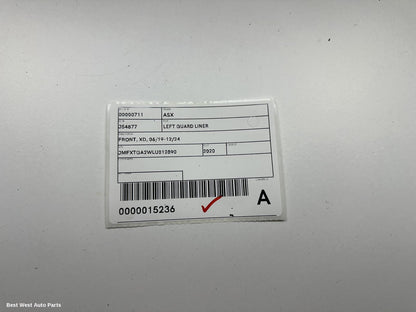 2020 MITSUBISHI ASX Left Guard Liner