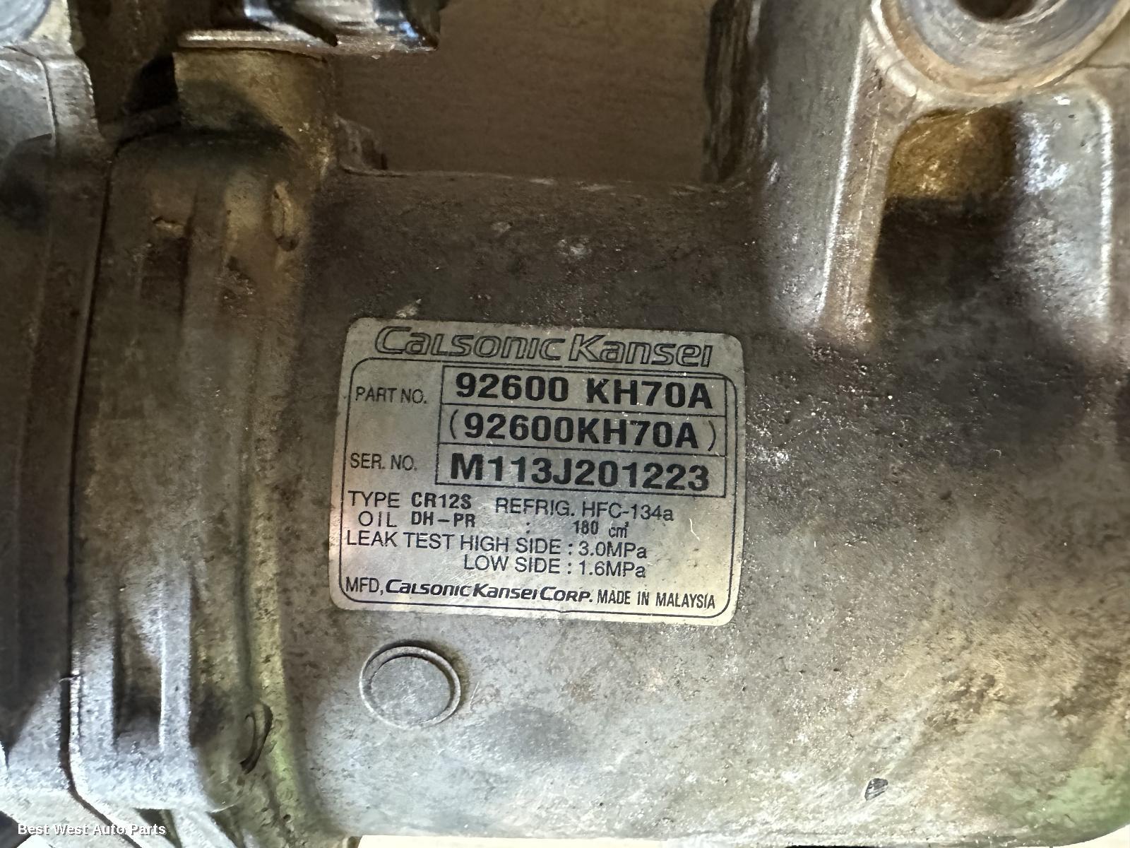 2014 NISSAN NAVARA A/C Compressor