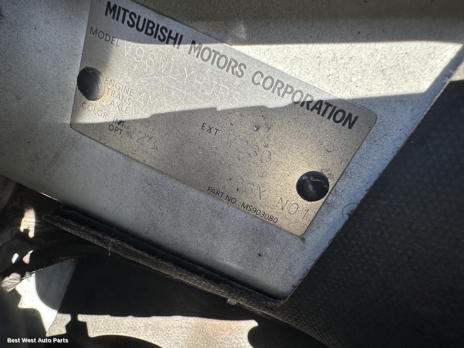 2017 MITSUBISHI PAJERO Particulate Filter/Dpf