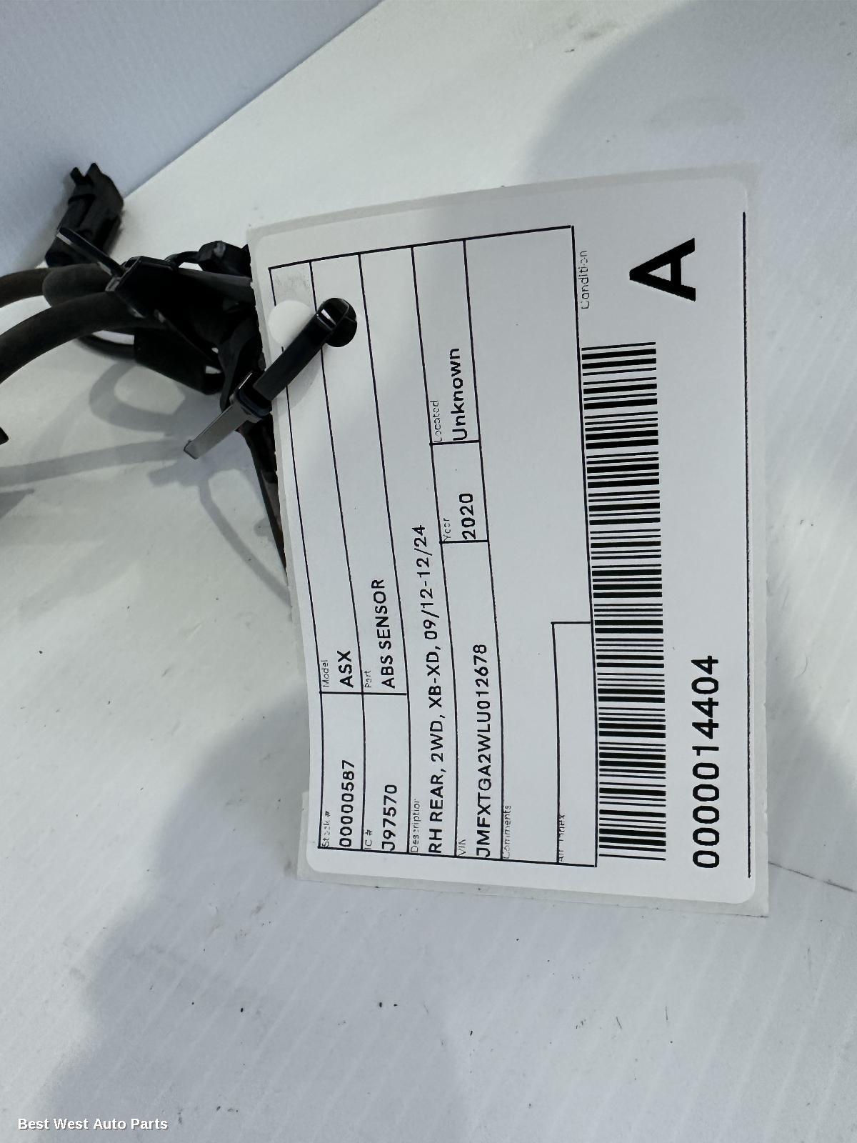 2020 MITSUBISHI ASX Abs Sensor