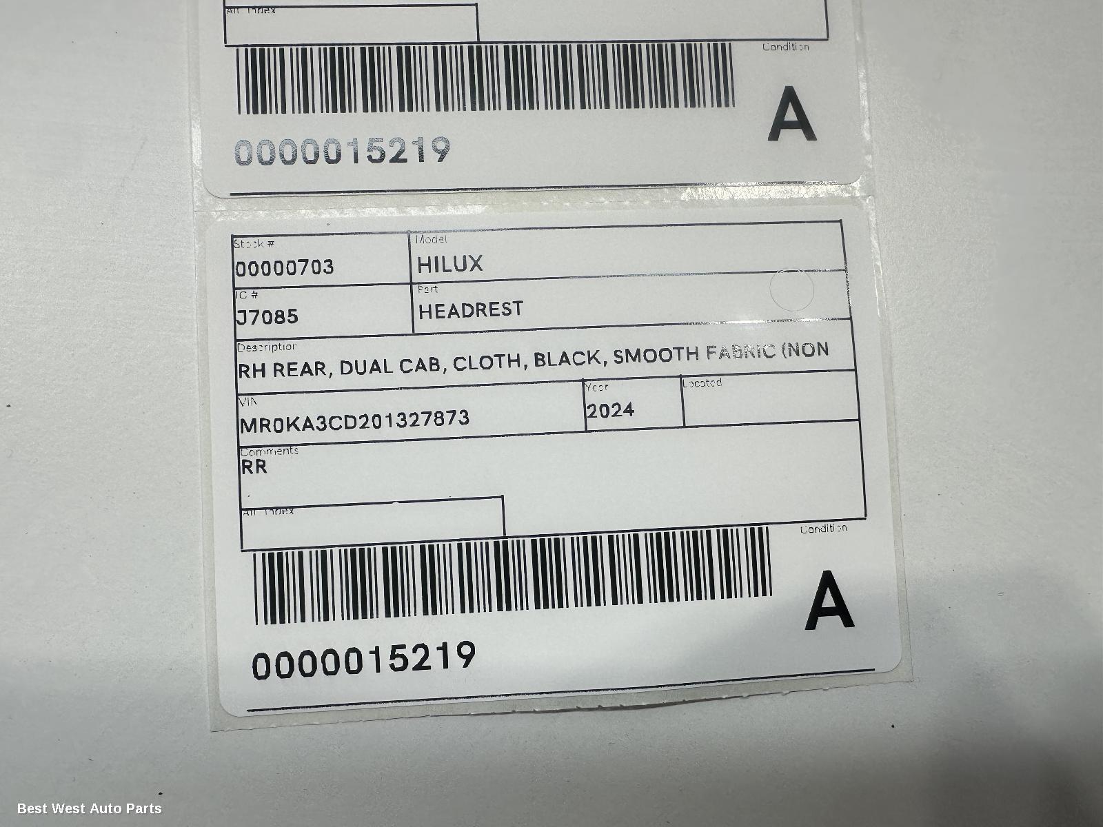 2024 TOYOTA HILUX Headrest