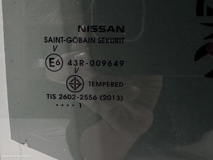2021 NISSAN NAVARA Right Rear Door Window