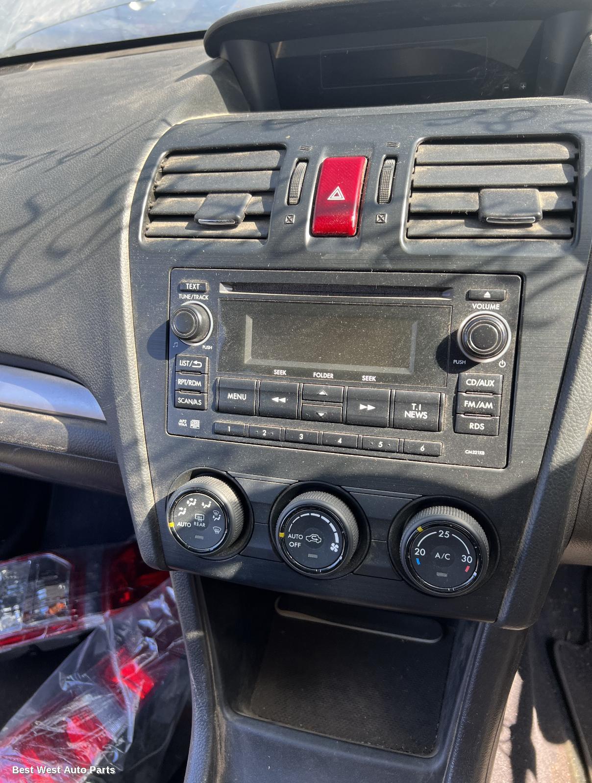 2014 SUBARU IMPREZA Heater/Ac Controls