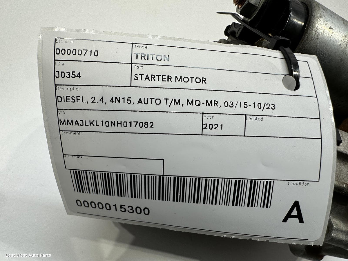 2021 MITSUBISHI TRITON Starter