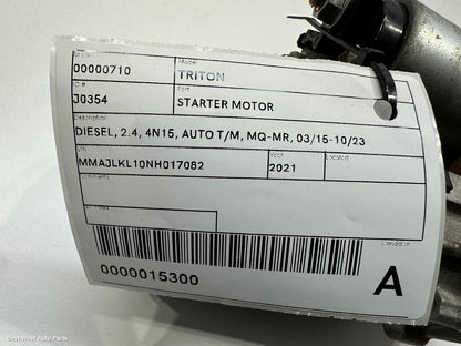 2021 MITSUBISHI TRITON Starter