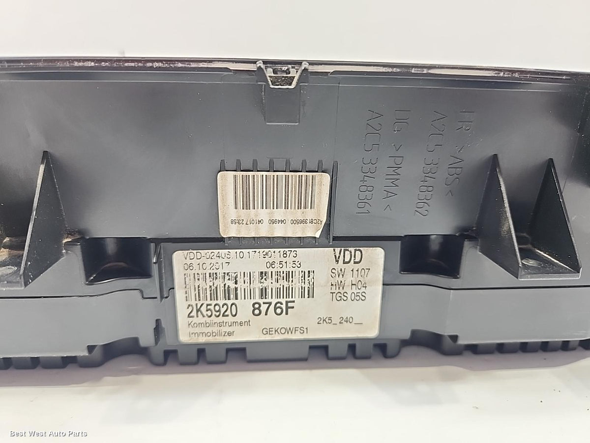 2018 VOLKSWAGEN CADDY Instrument Cluster