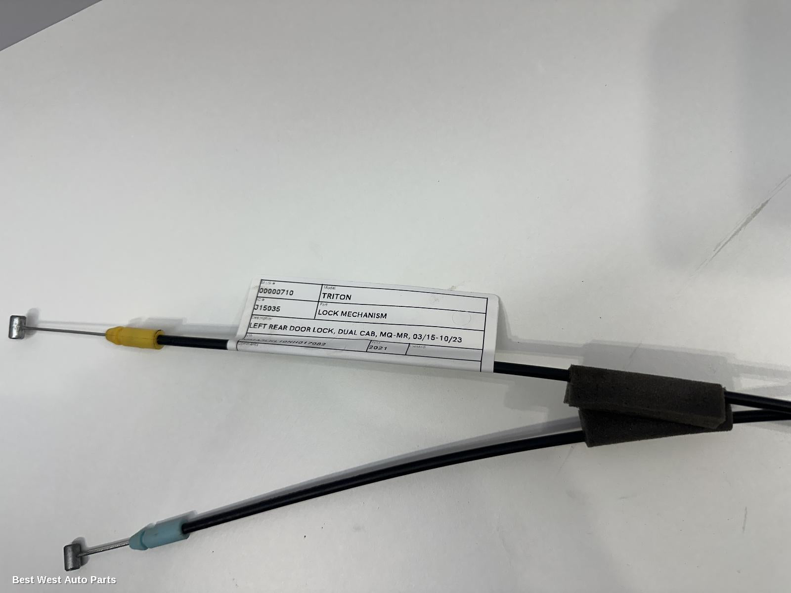 2021 MITSUBISHI TRITON Door/Boot/Gate Lock