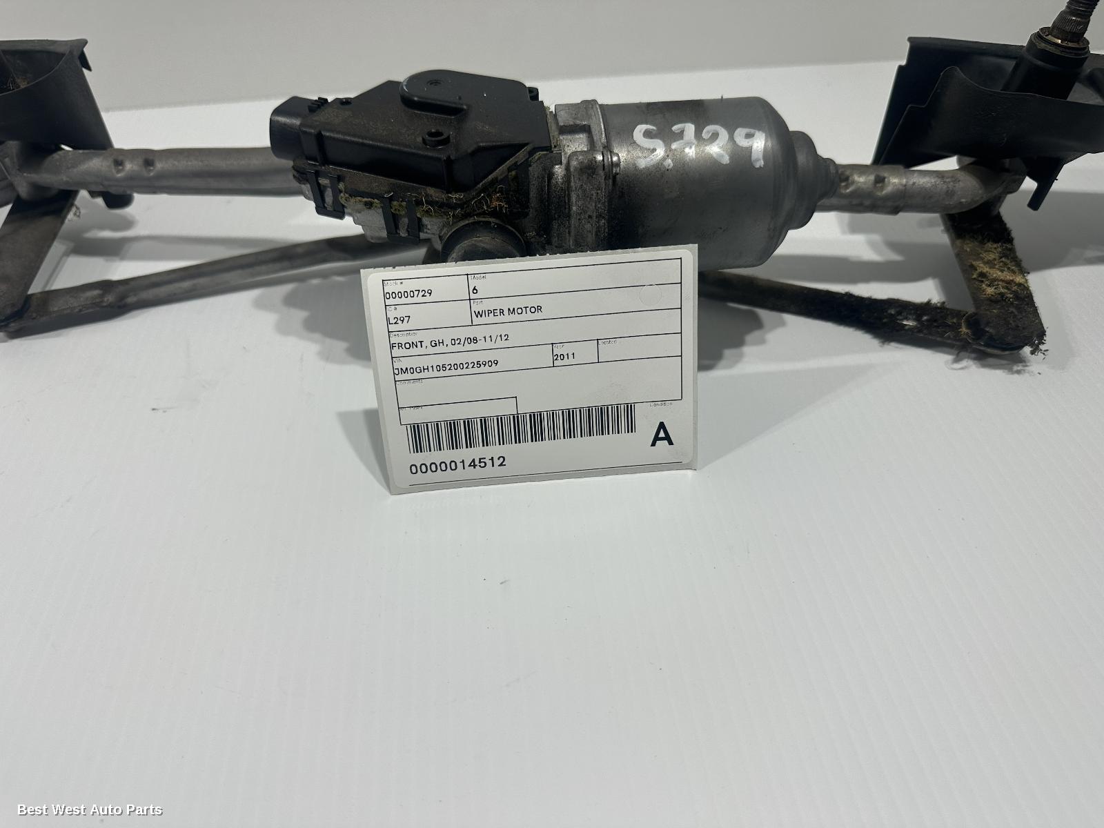 2011 MAZDA 6 Wiper Motor
