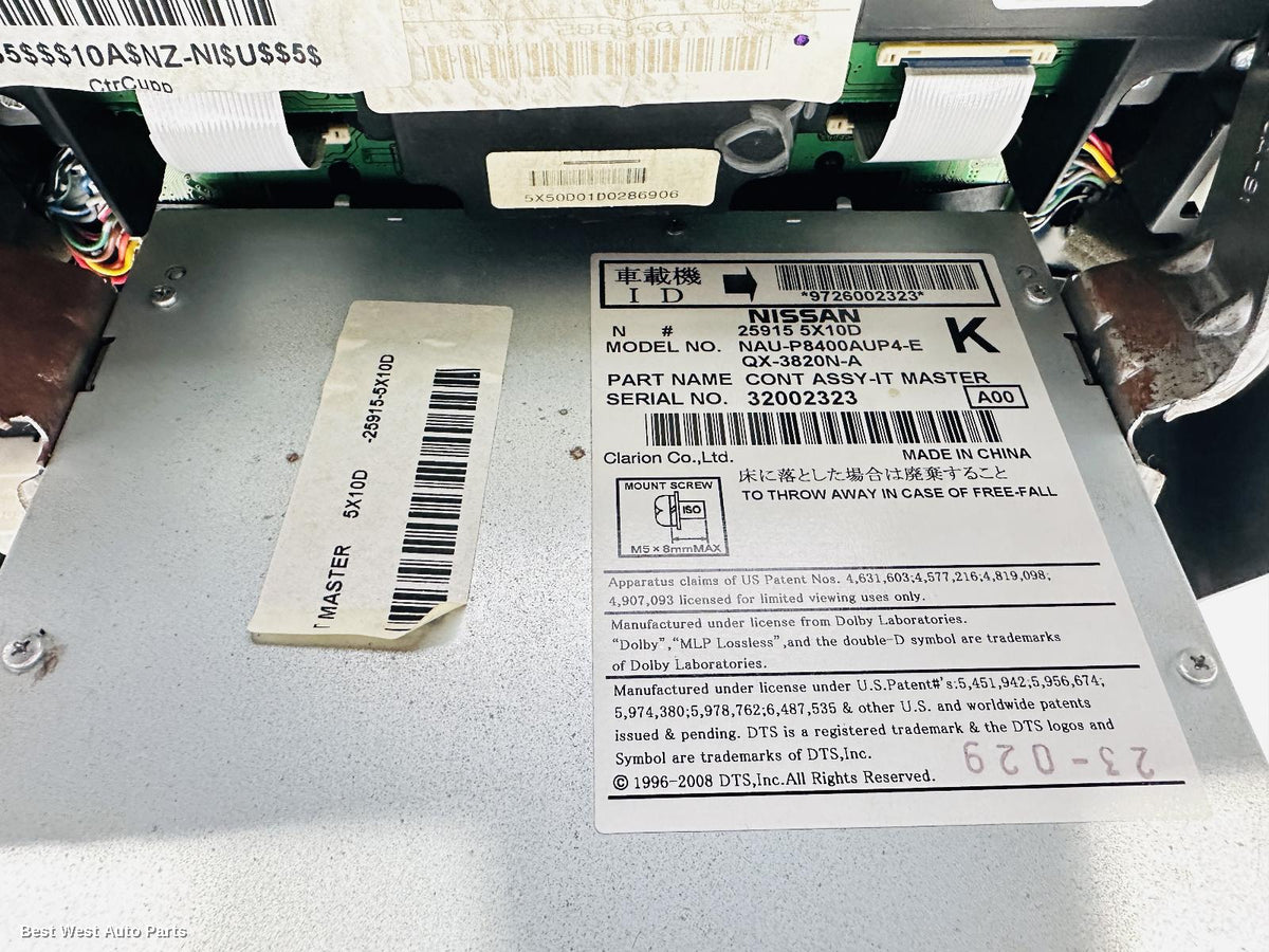 2014 NISSAN NAVARA Heater/Ac Controls