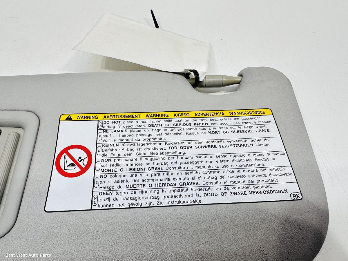 2012 TOYOTA YARIS Sunvisor