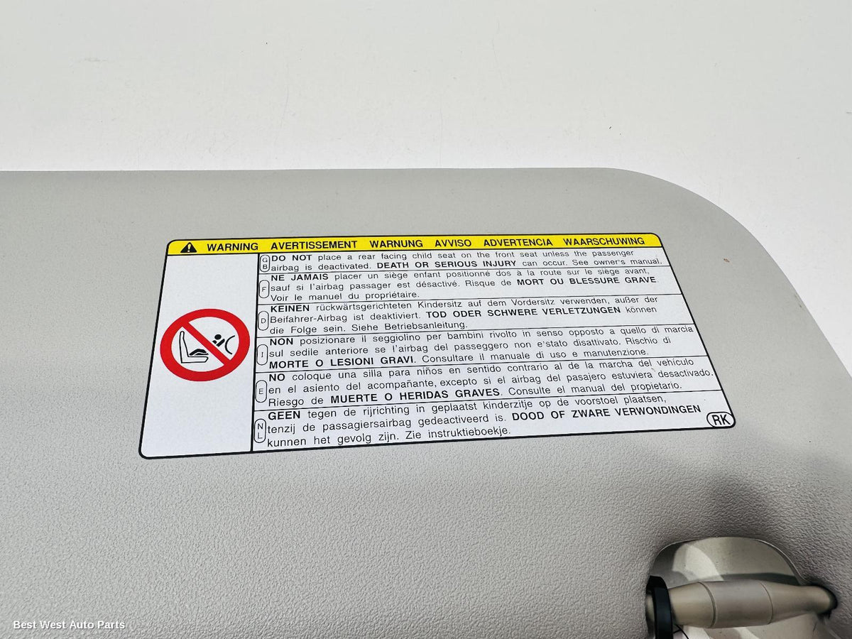 2012 TOYOTA YARIS Sunvisor