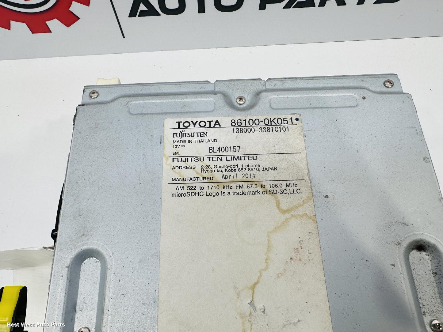 2013 TOYOTA HILUX Radio/Cd/Dvd/Sat/Tv