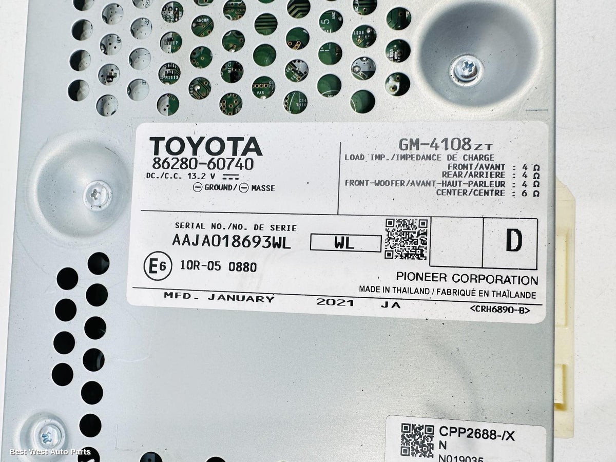 2021 TOYOTA PRADO Radio/Cd/Dvd/Sat/Tv
