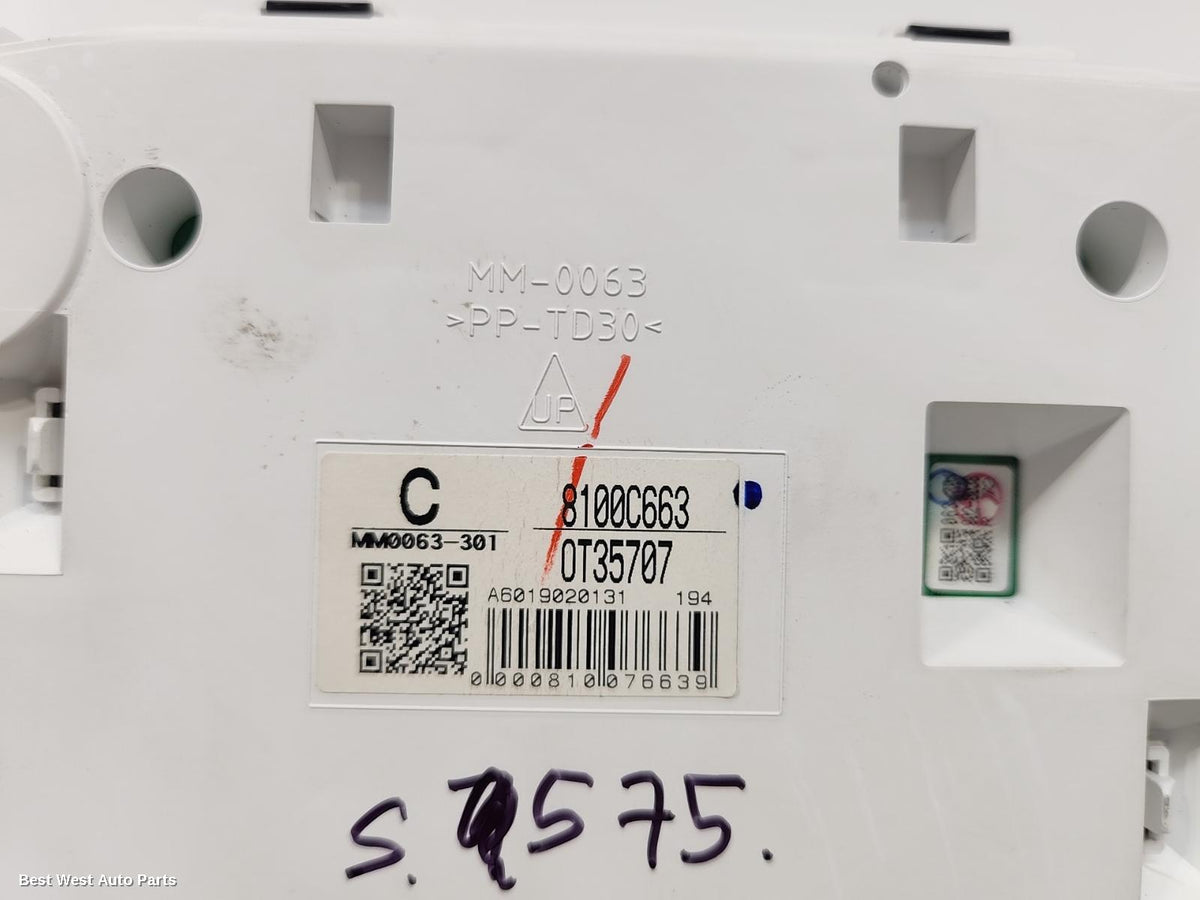 2019 MITSUBISHI TRITON Instrument Cluster