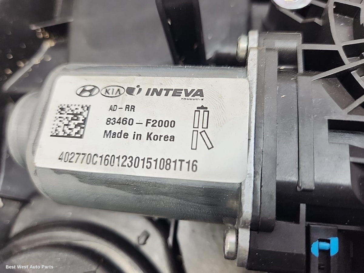 2016 HYUNDAI ELANTRA Right Rear Wnd Reg/Motor