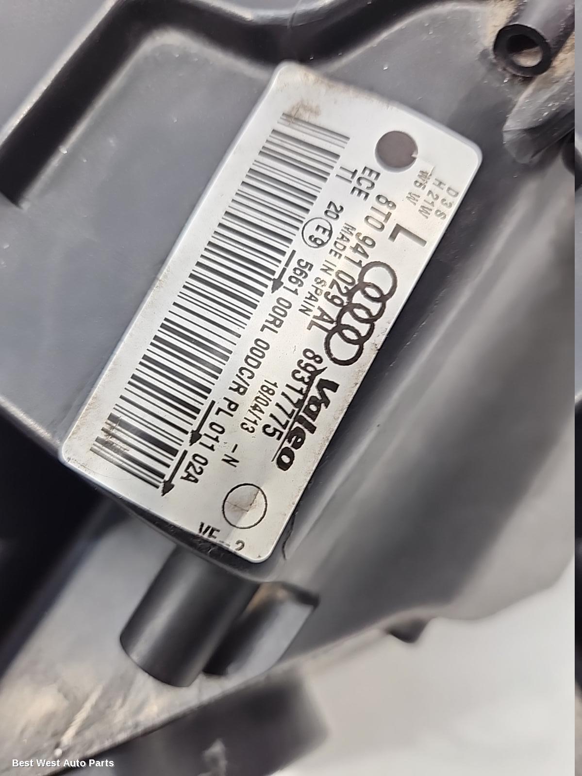 2011 AUDI A5 Left Headlamp