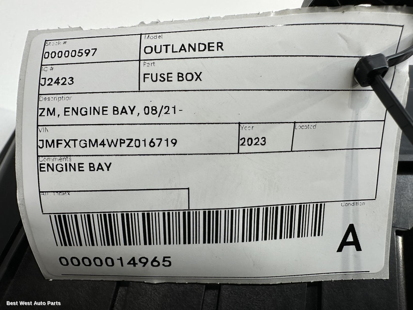 2023 MITSUBISHI OUTLANDER Fuse Box