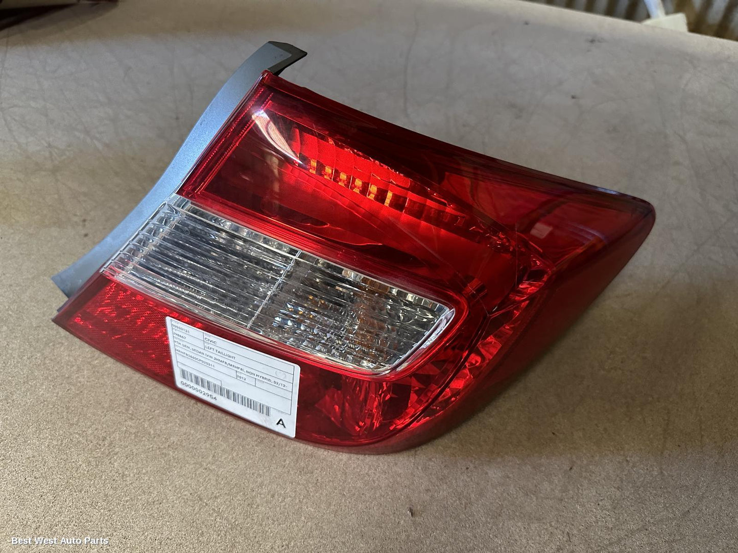 2012 HONDA CIVIC Right Taillight