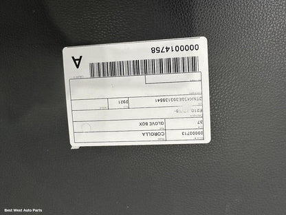 2021 TOYOTA COROLLA Glove Box