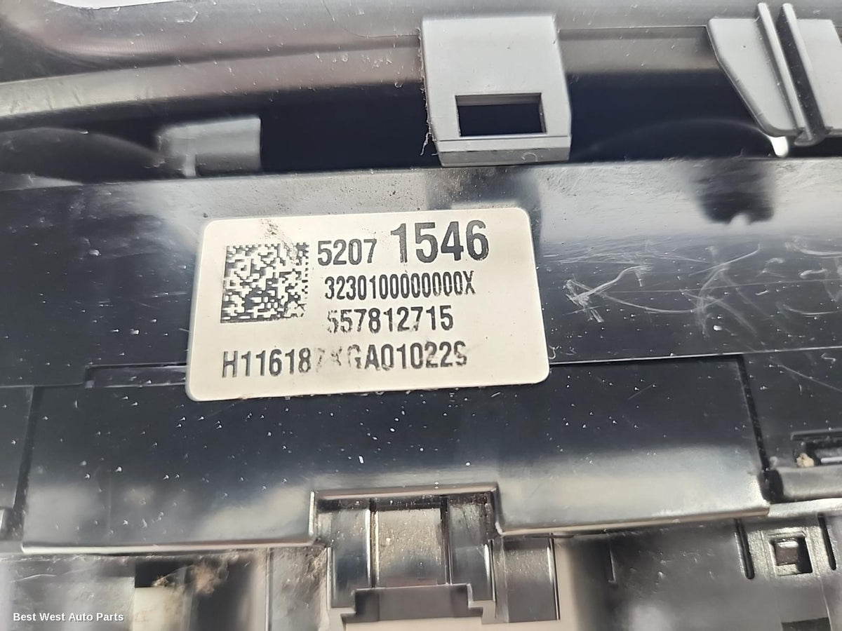 2017 HOLDEN COLORADO Heater/Ac Controls
