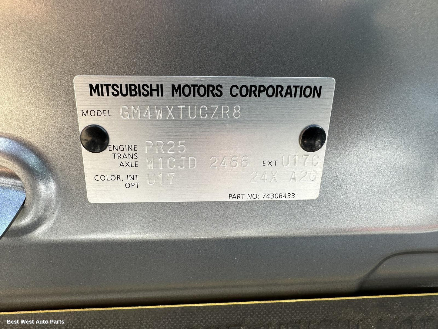 2022 MITSUBISHI OUTLANDER Sunvisor
